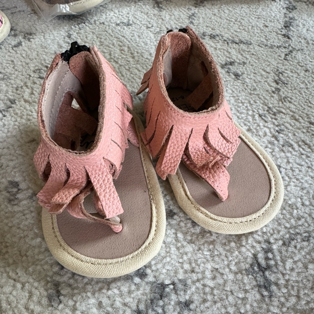 Monkey Feet sandals, 6-12mths, pink